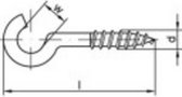 Crochets à vis courbés TOOLCRAFT 159613 80 mm acier galvanisé 100 pc(s)
