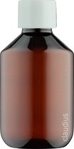 Lege plastic fles 250 ml PET amber - met witte dop - set van 10 stuks - navulbaar - leeg