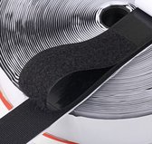 Klittenband - Zelfklevend - Zwart - 5 meter - 20mm Breed - Klittenband Rol - Haakband - Lusband - Zwart - Ultra Sterk - IXEN