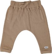 Lodger Babybroek maat 62 Jogger Katoen Hydrofiel Perfecte Pasvorm Elastische Taille OekoTex Beige