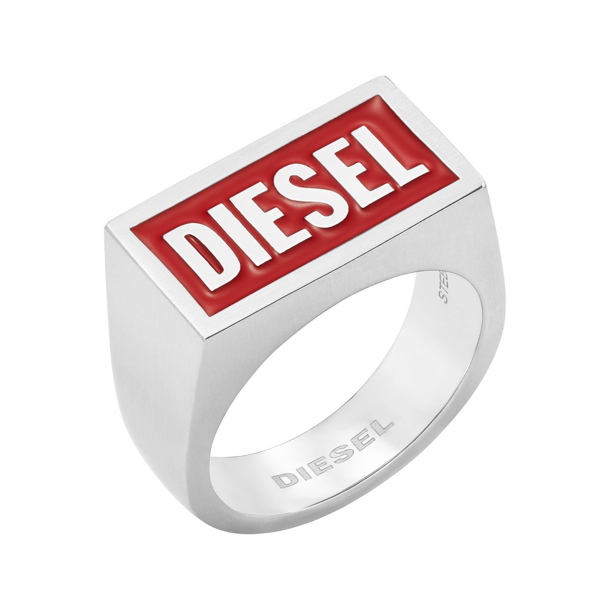 Diesel Herenring Staal 56 Zilver 32021914