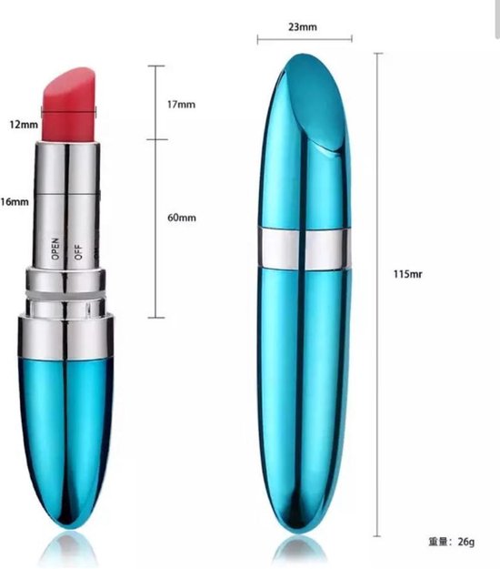 Lipstick Vibrator Blauw- Leuk lipstick design - Discreet - Goedkoop -  Makkelijk... | bol.com