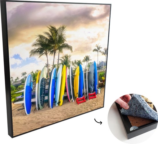 Lot De 3 Décorations Murales En Forme De Planches De Surf - Style Plage/tropical - Pour Intérieur Ou Extérieur (bar, Piscine, Salon)