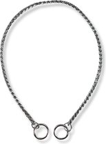 Topmast Slangenketting - Halsband Hond - Zilver - 50 cm - 3.5 mm - Slipketting - Sliphalsband - Voor Honden