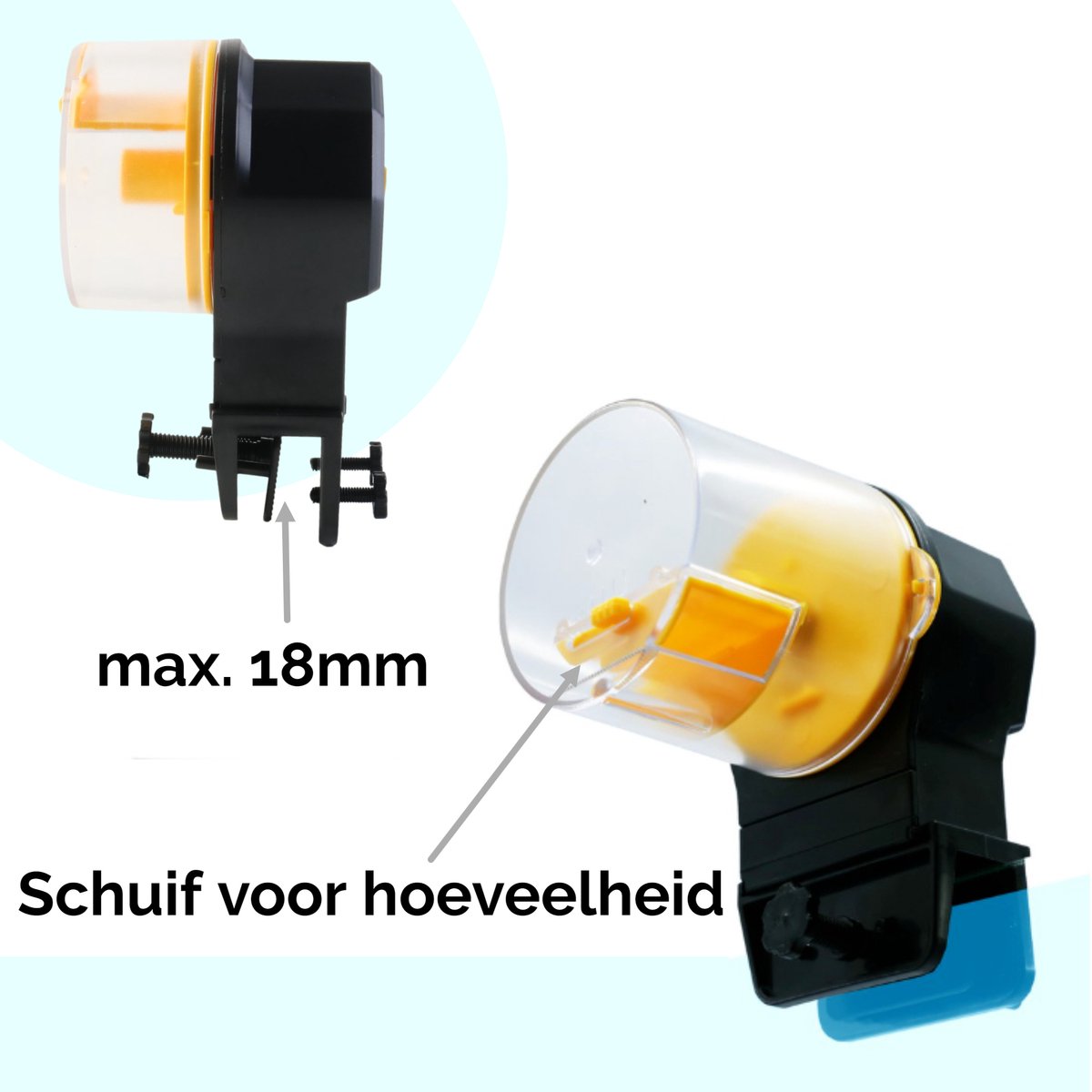 Automatische Voederautomaat voor Aquarium - Vissen Visvoer Voer Automaat - Incl. Batterijen - 12 of 24 uur - Vakantie Voersysteem Vis thumbnail 5