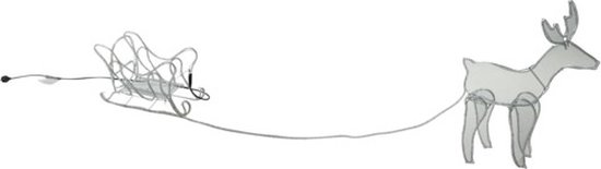 Nampook de Éclairage de Noël Nampook - 60 x 28 x 77 cm - traîneau de rennes