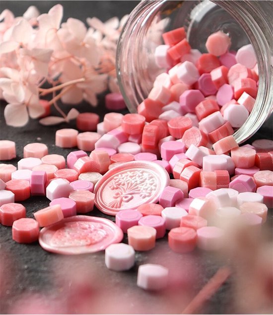 100 stuks Wax Melts - Dreamy Pink Mix - Voor stempel zegelen
