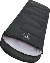HikeMeister mummy slaapzak 1600 gram - kamperen - Zwart - ca. 220 x 80 cm - met Binnenzak - Comfortzone: 0-15 graden - Draagtas