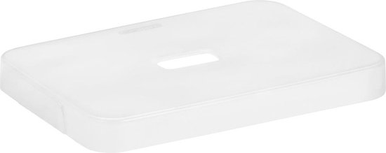 Set de 3x boîtes de rangement/paniers de rangement bleu-gris de 25 litres en plastique avec couvercle transparent 35 x 25 x 36 cm
