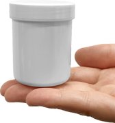 Pots en plastique avec couvercle - 60 ml - 10 pièces - Pots de voyage rechargeables - Pot cosmétique - Pots vides - Pot à crème