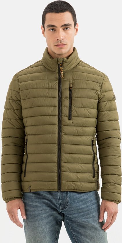 camel active Stepp-Blouson gemaakt van gerecycled materiaal - Maat menswear-62 - Olijf