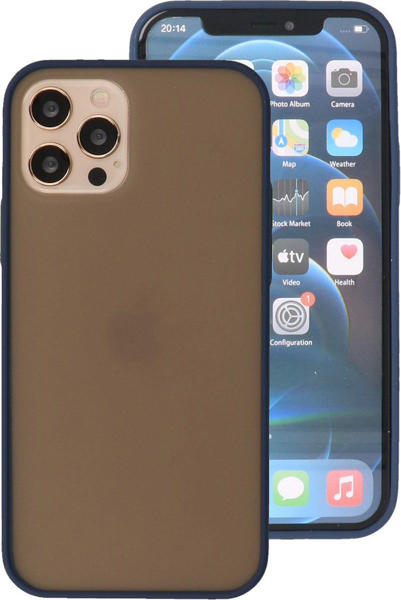 Hoesje Hard Case Color Blauw geschikt voor Iphone 12 of voor 12 Pro