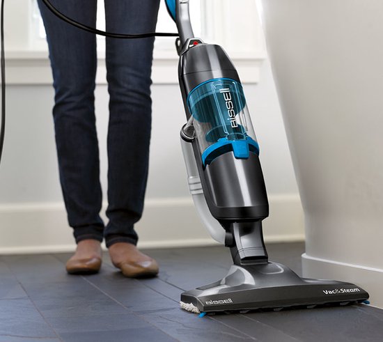 BISSELL Vac & Steam Stoomreiniger en Stofzuiger - 2 in 1 Vacuum Cleaner - Stoomklaar in 30 Seconden - Hygiënische Reiniging - Stoom Dweil - Vlekkenreiniger voor Harde Vloeren - 1977N