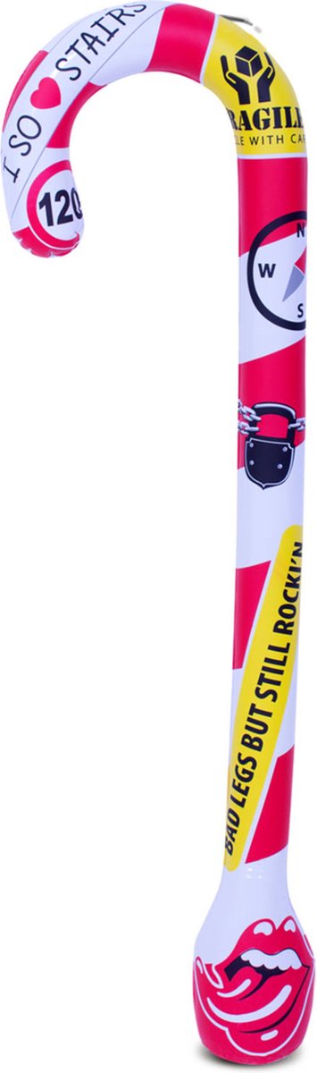 Opblaasbare Wandelstok 90cm + Opblaasbare Bekerhouder