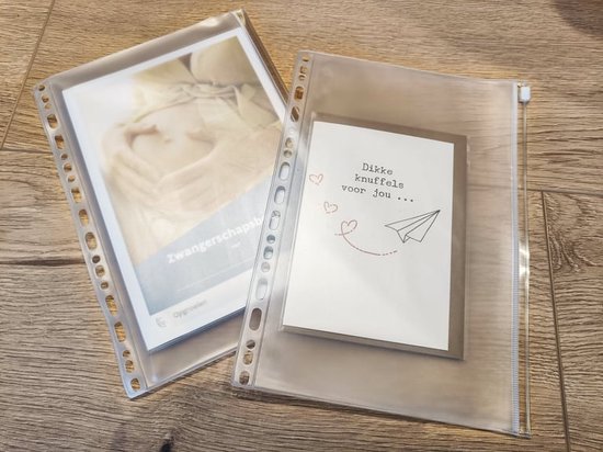 Transparante A4-ringmaphoes, 6 ringen losbladig notitieboekomslag transparante PVC planner cover voor reizigersplanner, dagboek, fotokaartboek
