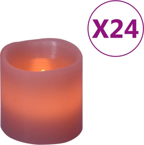 vidaXL Kaarsen 24 st LED warmwit