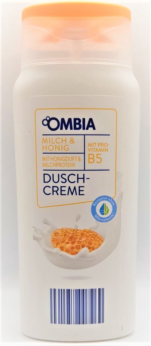 OMBIA Melk & Honing Douchecrème Rijk aan Pro Vitamine B5 & Bevat Melkproteïnen 300ml