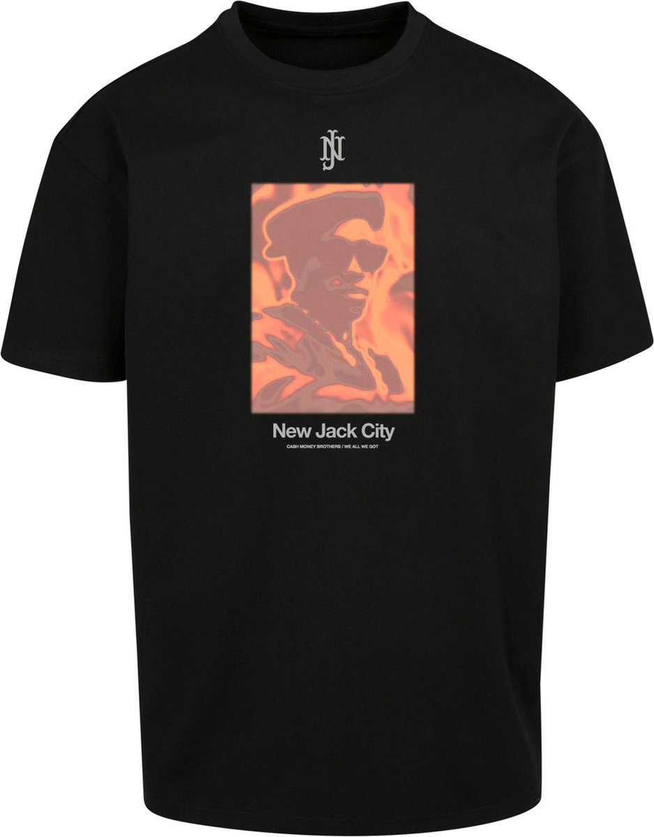 Mister Tee New Jack City Huge Heren T-shirt L Zwart