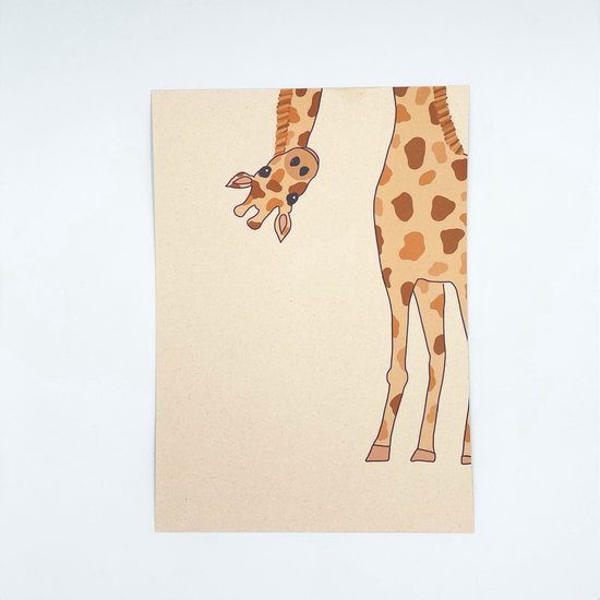 Lokaal Living - A4 poster giraffe