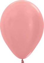 Ballonnen 30 cm Metallic Rose goud| Trendy feestversiering
