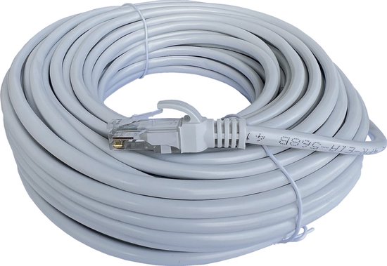 Internetkabel 30 meter - CAT6 UTP kabel RJ45 - Grijs