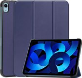 Case2go - Tablet hoes geschikt voor Apple iPad 10 10.9 (2022) - Tri-fold hoes met Auto/Wake functie en Magnetische sluiting - Donker Blauw