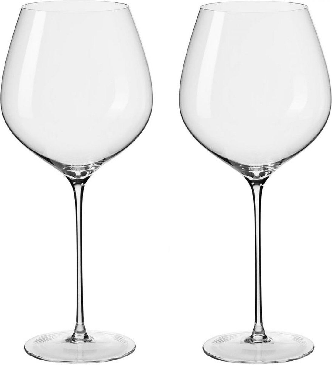 Rode wijnglas Pinot Noir - 780 ml - 2 st. - handgemaakt - cadeau idee