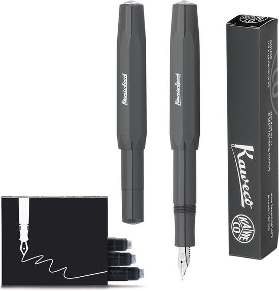 Kaweco Classic Sport Stylo Plume Bleu Marine Double Pointe Large - Édition Spéciale