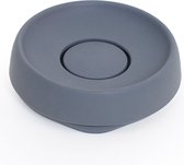 Zeephouder - Bosign - Soap Saver - Flow Plus - Donker Grijs -  Rond - Siliconen -  Ø 12 cm x  H 3,5 cm