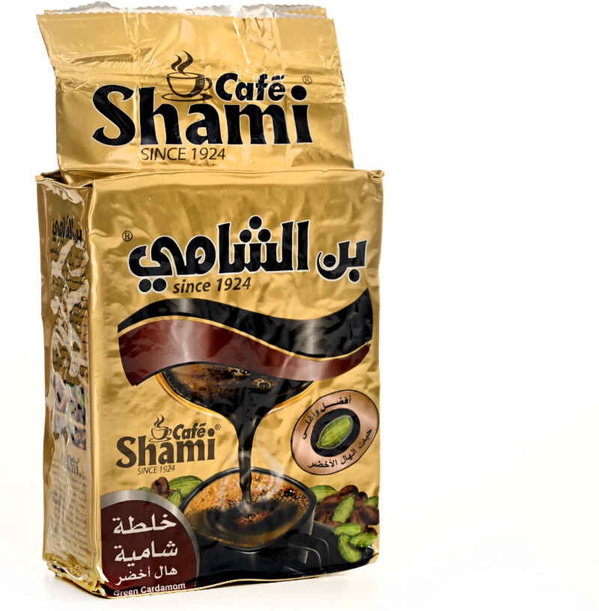 Cafe Shami Koffie 500 gr. - Medium Gebrande Koffie met Extra Kardemom - Medium Roasted Coffee with Extra Cardamom