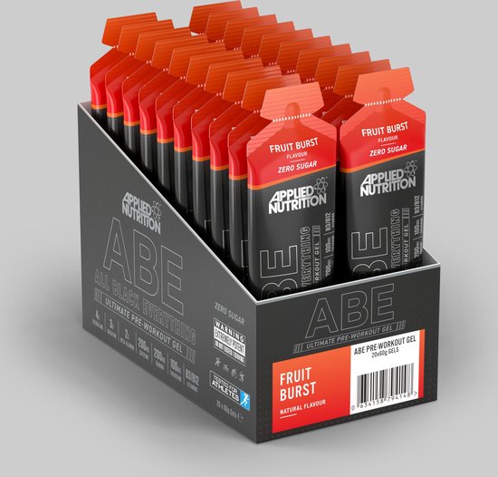 Abe Pre Workout Gel (Fruit Burst 20 x 60 ml) APPLIED NUTRITION bol