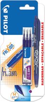 Rouleau pilote Frixion Ball violet + 3 recharges 0.7