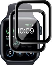Screenprotector geschikt voor Apple Watch SE 2022 40 mm - PET Glasfolie Full Screen Protector - 2 Stuks