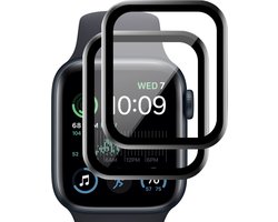 Screenprotector geschikt voor Apple Watch SE 2022 40 mm - PET Glasfolie Full Screen Protector - 2 Stuks