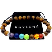 Rhylane – Chakra Armband – Echt Natuursteen – Tijgeroog – L 20 cm / B 8 mm