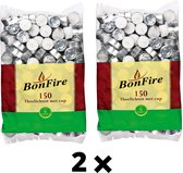 Bol.com Waxinelichtjes Theelichten Met Cup 6 Branduren 2x zak 150 stuks) VOORDEEL ZAK 300 Kaarsjes!) Bonfire aanbieding