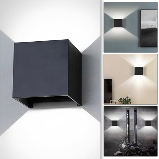 Glighone 2 Stücke Wandleuchte Innen, 12W Dimmbar LED