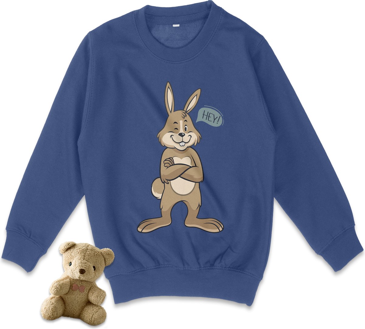AWDis - Jongens en Meisjes Sweater Trui - Konijn - Blauw - Maat 152 (XL)