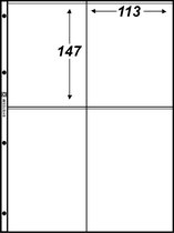 Hartberger Systeemblad S-2x2 met 4 vakken ( 113 x 147 mm) 5 stuks insteekhoezen - insteekbladen voor de verzamelaar! - ansichtkaarten - zendkaarten - kaarten - prentbrief - prentbriefkaarten - briefkaart - post - poststuk - poststukken