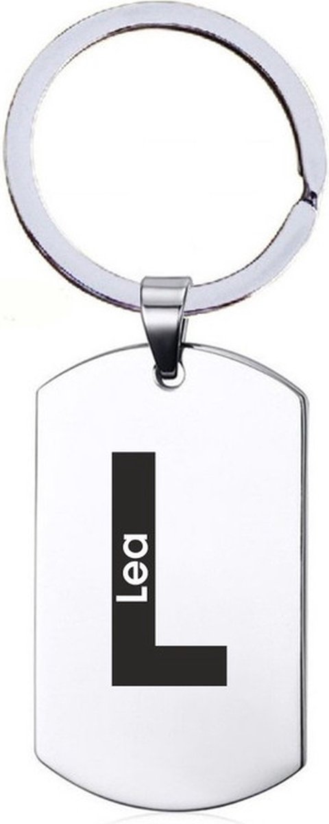 Naamkado - Lea - RVS Sleutelhanger