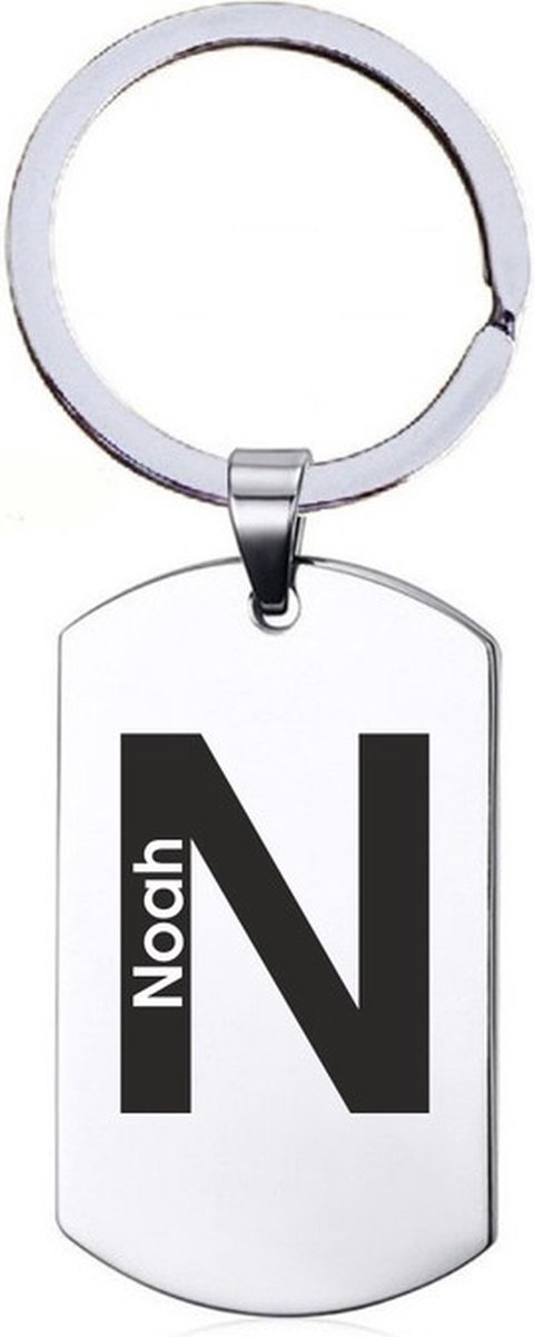 Naamkado - Noah - RVS Sleutelhanger