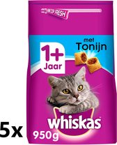 Whiskas - Katten Droogvoer - Adult - Tonijn - 5x950g
