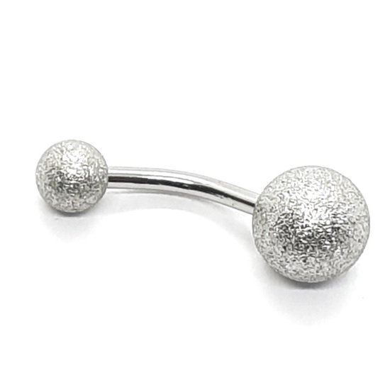 Navel Piercing Glitter Zilver bol