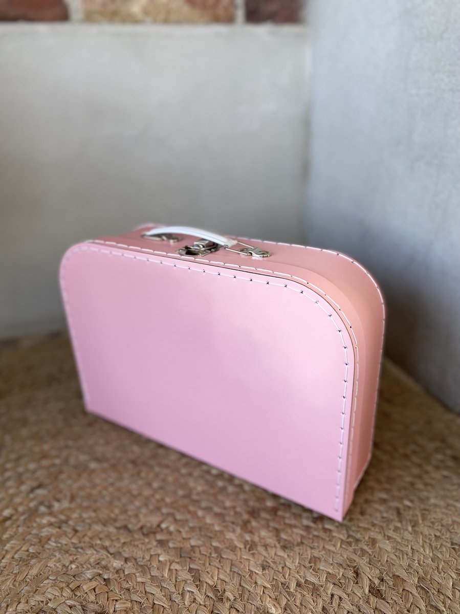 Bol.com Koffertje karton roze maat S aanbieding