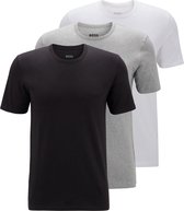 HUGO BOSS Classic T-shirts regular fit (3-pack) - heren T-shirts O-hals - zwart - grijs - wit - Maat: S