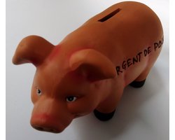 spaarvarken - tirelire cochon argent de poche - zakgeld - 21 cm
