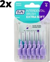 TePe Extra Soft Lichtlila 1,1mm - 2 x 6 stuks - Voordeelverpakking