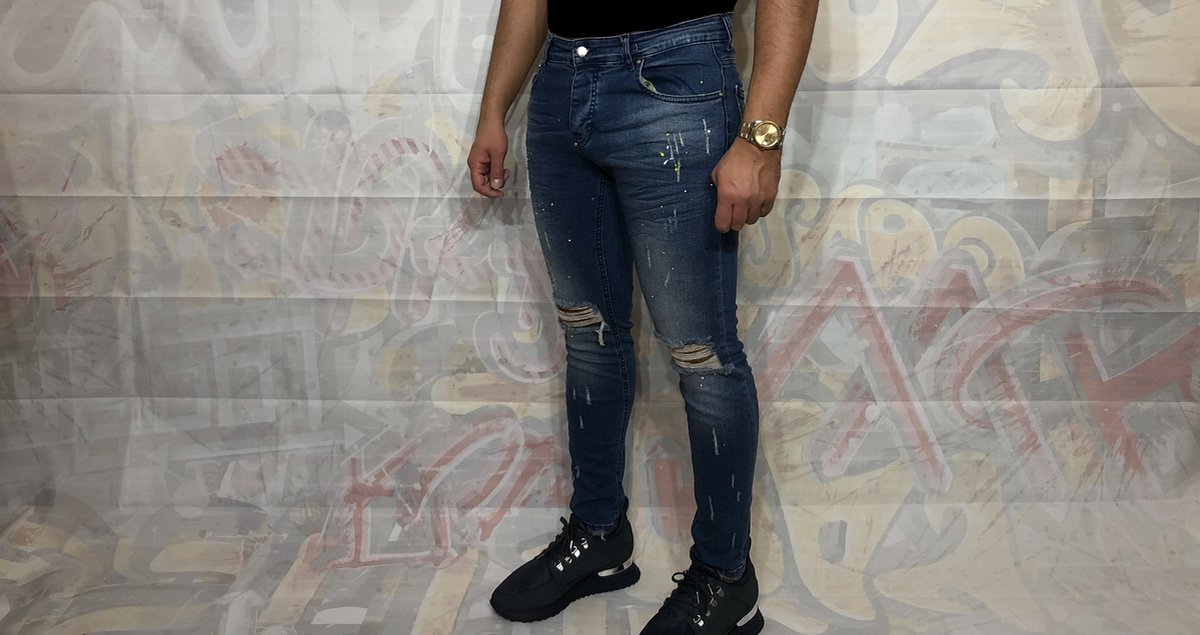 Heren Jeans Designer Skinny Spijkerbroek Fashion Kleding Outfit Dress Clothing Street Kleren W33