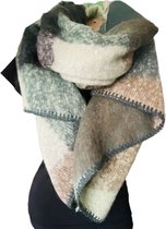 Sjaal - Dikke Kwaliteit - Geblokt - Groen - 220 x 50 cm (969617#)