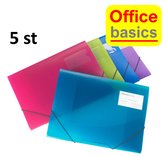 5 x Elastomap Office Basics - A4 - PP transparant - assorti